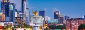 atlanta skyline at night