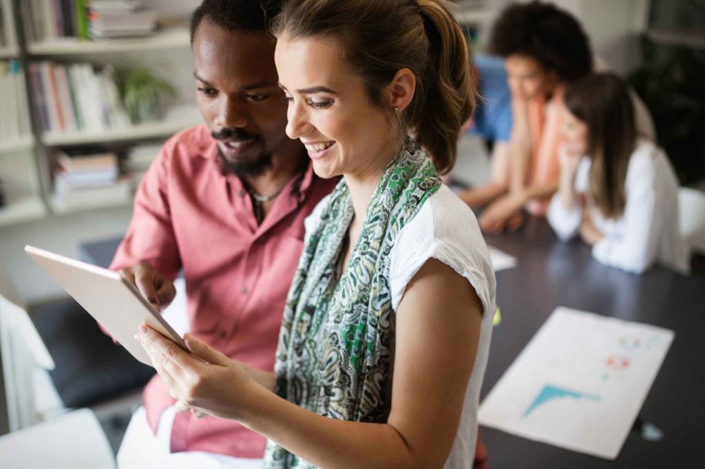 business people in entertainment and hospitality industry reviewing customer strategy
