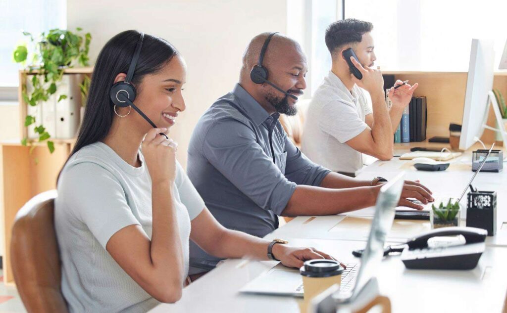 call center agents for a utility company