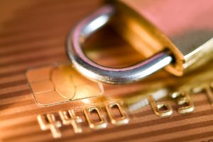 security lock over credit card