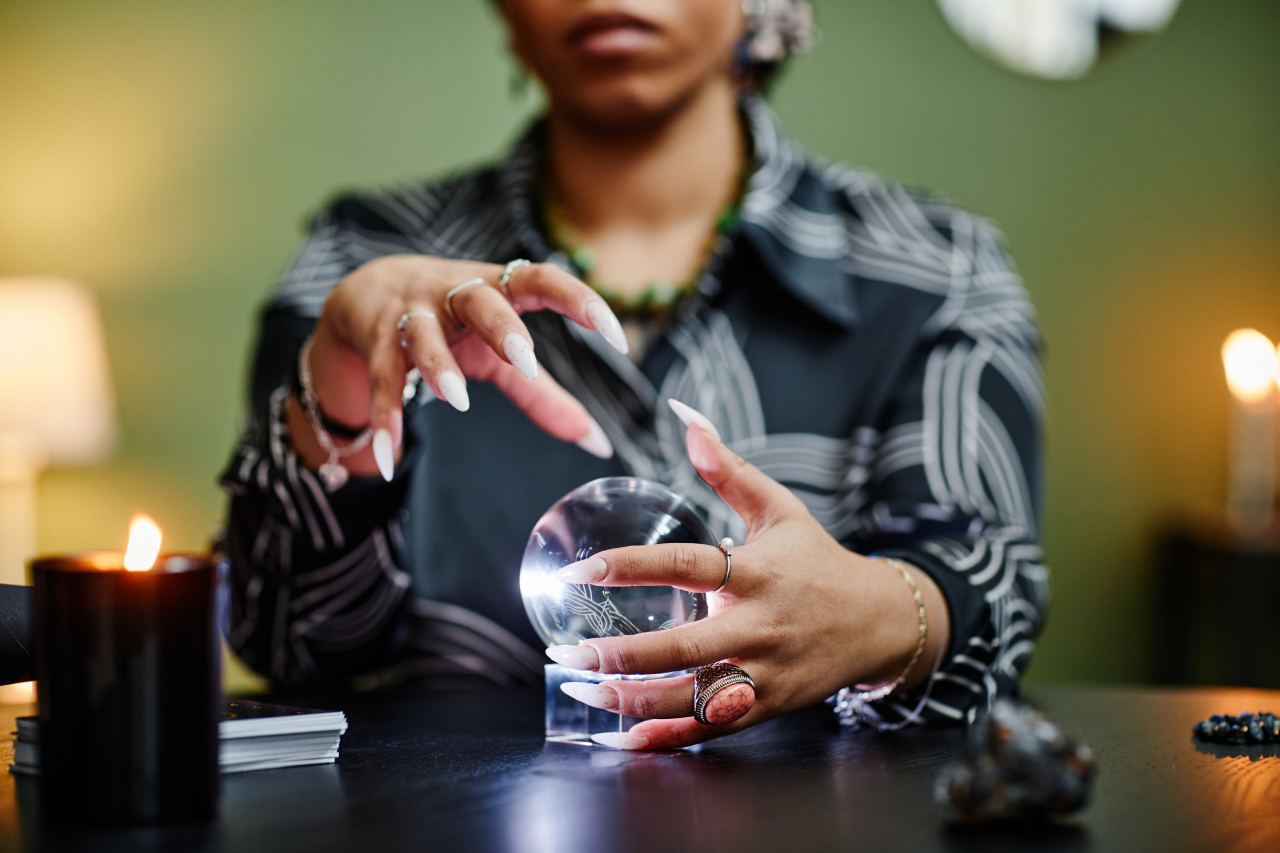 fortune teller with a crystal ball